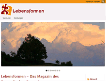 Tablet Screenshot of lebensformen-tv.de